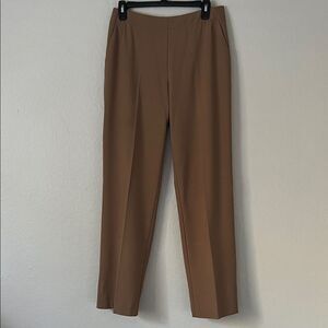 Sigrid Olsen Side Zip Stylish Brown Trousers in Size 6